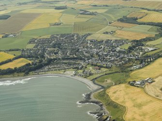 General oblique aerial view centred on the town, taken from the ENE.