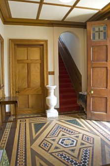 Interior.View of Entrance hall with minton tiled floor