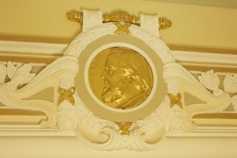 Interior. Ground floor, corridor, detail of roundel (Verdi)