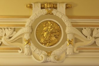 Interior. 1st floor, corridor, detail of roundel (Bizet)