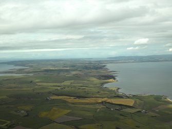 General oblique aerial view looking across The Rhins towards Stranraer, taken from the S.