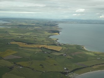General oblique aerial view looking across The Rhins towards Stranraer, taken from the SSE.