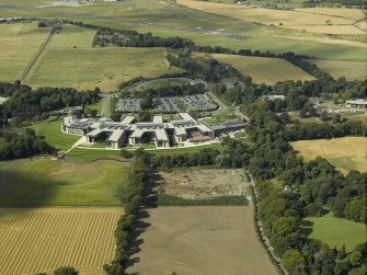 General oblique aerial view of the offices, taken from the SSE.