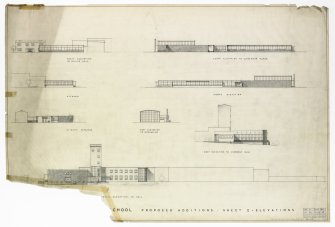 Kilsyth Academy, Secondary School.
Elevations of alterations and additions.