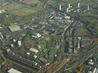 General oblique aerial view of the Port Dundas area, taken from the WSW.