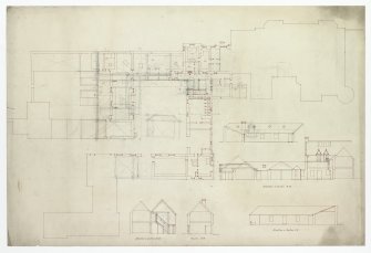 Plan, sections and elevations showing additions and alterations.