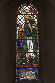 Interior.  Stained glass window depicting Saul designed by R Anning Bell executed by J & W Guthrie