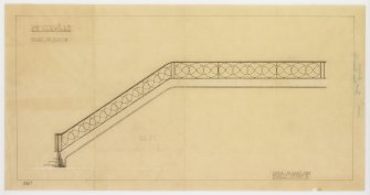 Design for bannister of main staircase.