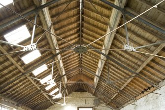 Byre. Interior.  Roof structure.