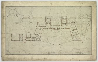 Ground floor plan showing alternative scheme.