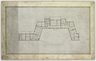 First floor plan showing alternative scheme.