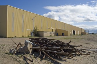 View from W along the SW side of the Pipe Mill buildings.