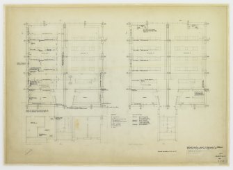 Plan, section and details of science block.