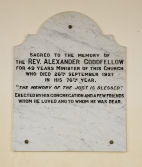 Interior. Detail of REv A Goodfellow memorial