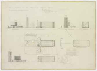 Plans, sections, and elevations.