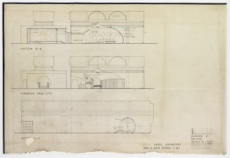 London, Victoria Street, Army and Navy Stores, 3rd floor exhibition site.
Elevations.