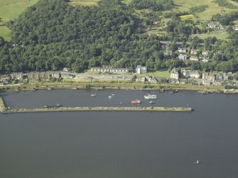 Oblique aerial view of the harbour, taken from the SSW.