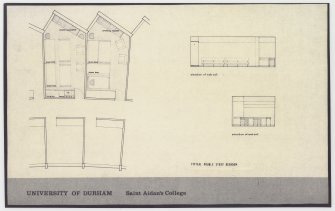 Plan of typical double study bedroom.