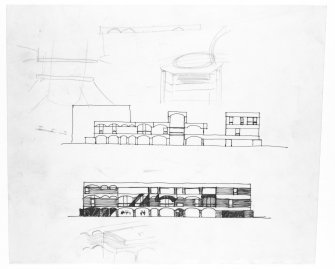 Sketch elevations of Falmer House.