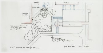 Sketch plan showing VIP access to Falmer House.