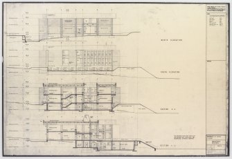 Sections and elevations of Library.
