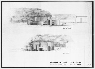 Elevations of Gardner Arts Centre.
