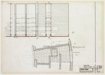 Details of toilet for Meeting House, including floor tile pattern.