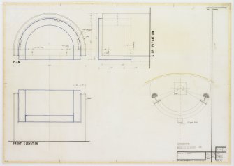 Plans and elevations of priest's seat for the Meeting House.