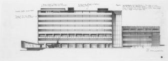 Newcastle-upon-Tyne, Kings College.
Sketch elevation of Physics Building.