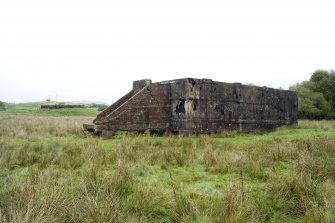 View.  Showing concrete and brick magazine without earth covering.