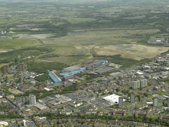 Oblique aerial view centred on the works, taken from the WSW.