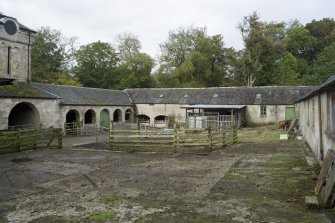 Courtyard. View from E