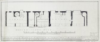 Plans, sections and elevations of additions and alterations to Nos 12 and 13. Plans of shop front and fittings for Messr Barret & Co. Ground floor plan.