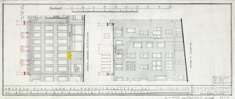 Plans, sections and elevations of additions and alterations to Nos 12 and 13. Plans of shop front and fittings for Messr Barret & Co. South Bridge and Niddrie Street Elevations.