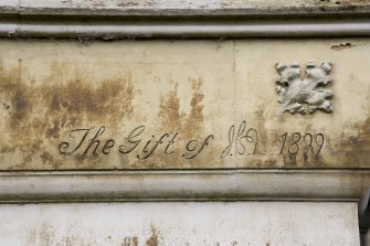 Annexe. Detail of inscription 'The Gift of H[?]'
