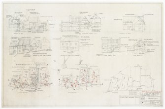 Plans, sections and elevations showing details of reconstruction. Details of electrical installation.