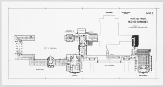 Plan of ground floor of Palais des Nations prior to extension.