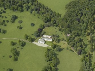 Oblique aerial view centred on the country house, taken from the SE.