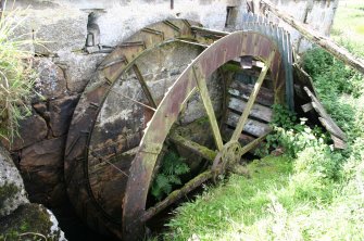 Detail of the water-wheel from NE