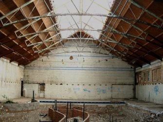 Interior.
View of main baths and wrought iron roof structure.
