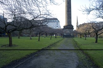 Central pathway. View from E