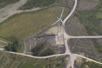 Oblique aerial view centred on the wind farm.