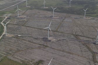 Oblique aerial view centred on the wind farm.