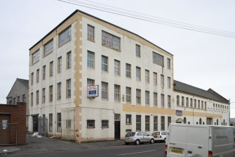 View from NNE of late 19th century works. Note large windows on top floor to maximise natural light.