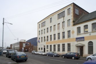 View from WNW of late 19th century works. Note large windows on top floor to maximise natural light.