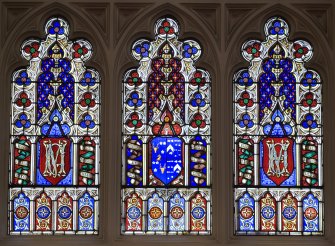 Interior. Detail of stained glass