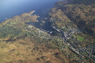 General oblique aerial view centred on the village, taken from the W.