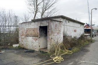 View of air-raid shelter from SW showing entrance.