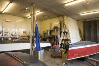 Interior.  Boat repair hangar.