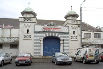 Main entrance. View from S